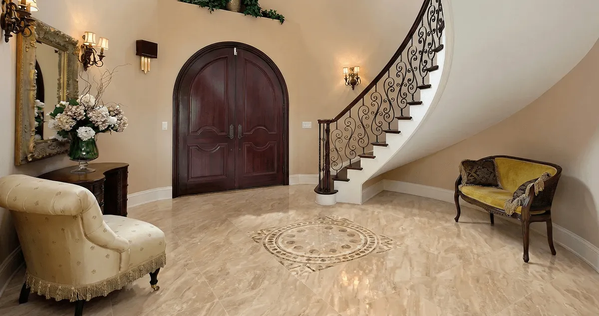 Entrance hall with professionally installed ceramic tile flooring in Columbus OH