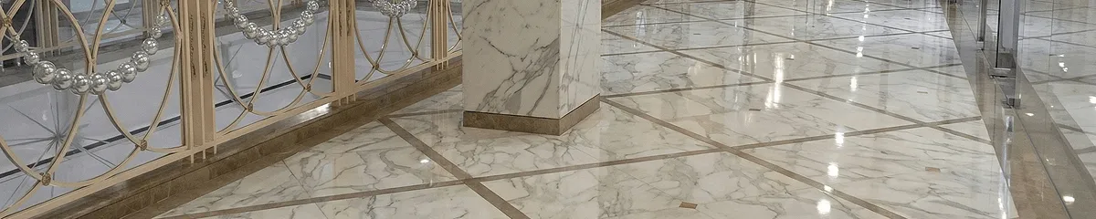 Beautiful marble floor professionally installed in Columbus, OH